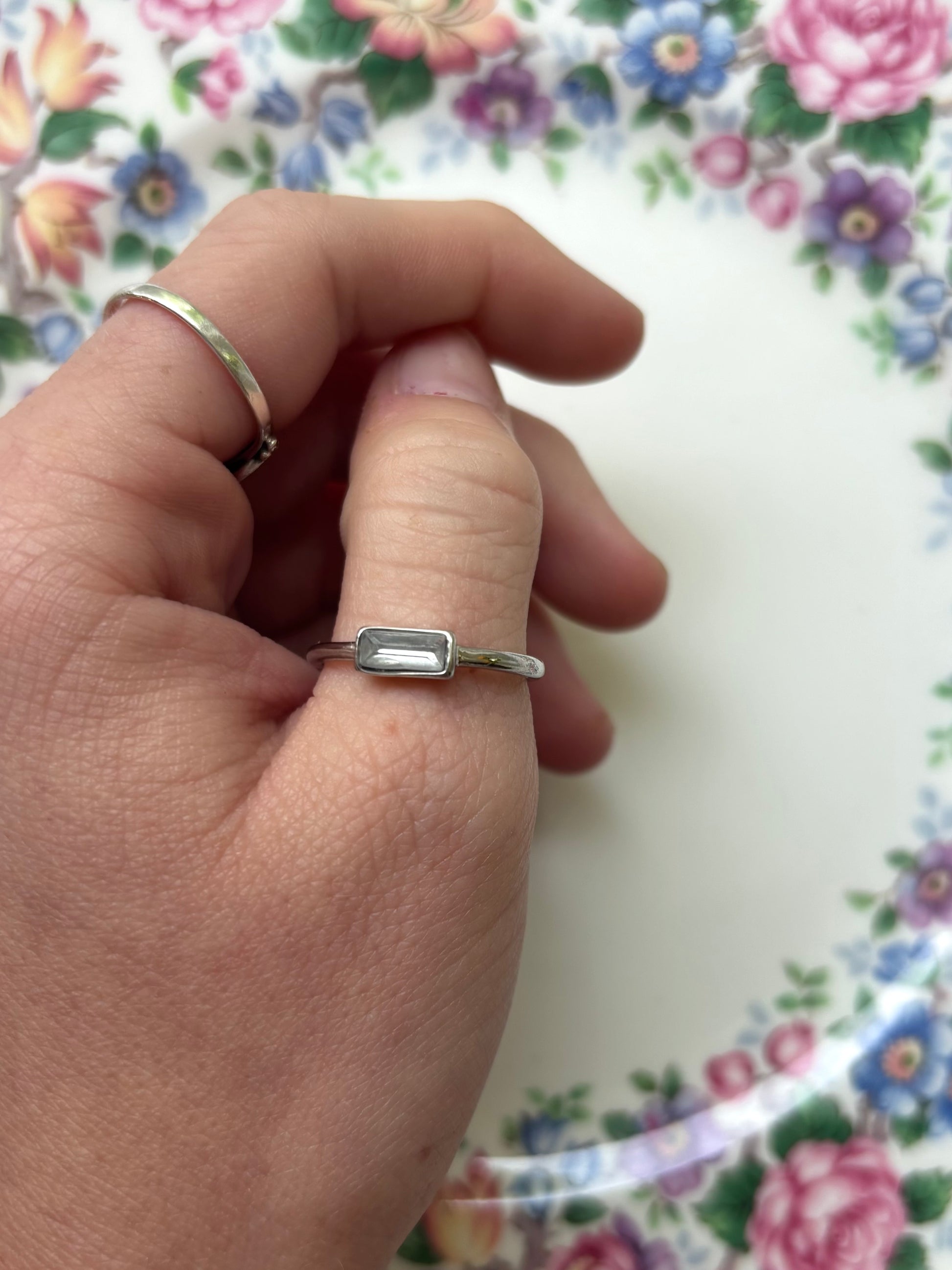 Rectangle Diamond Ring