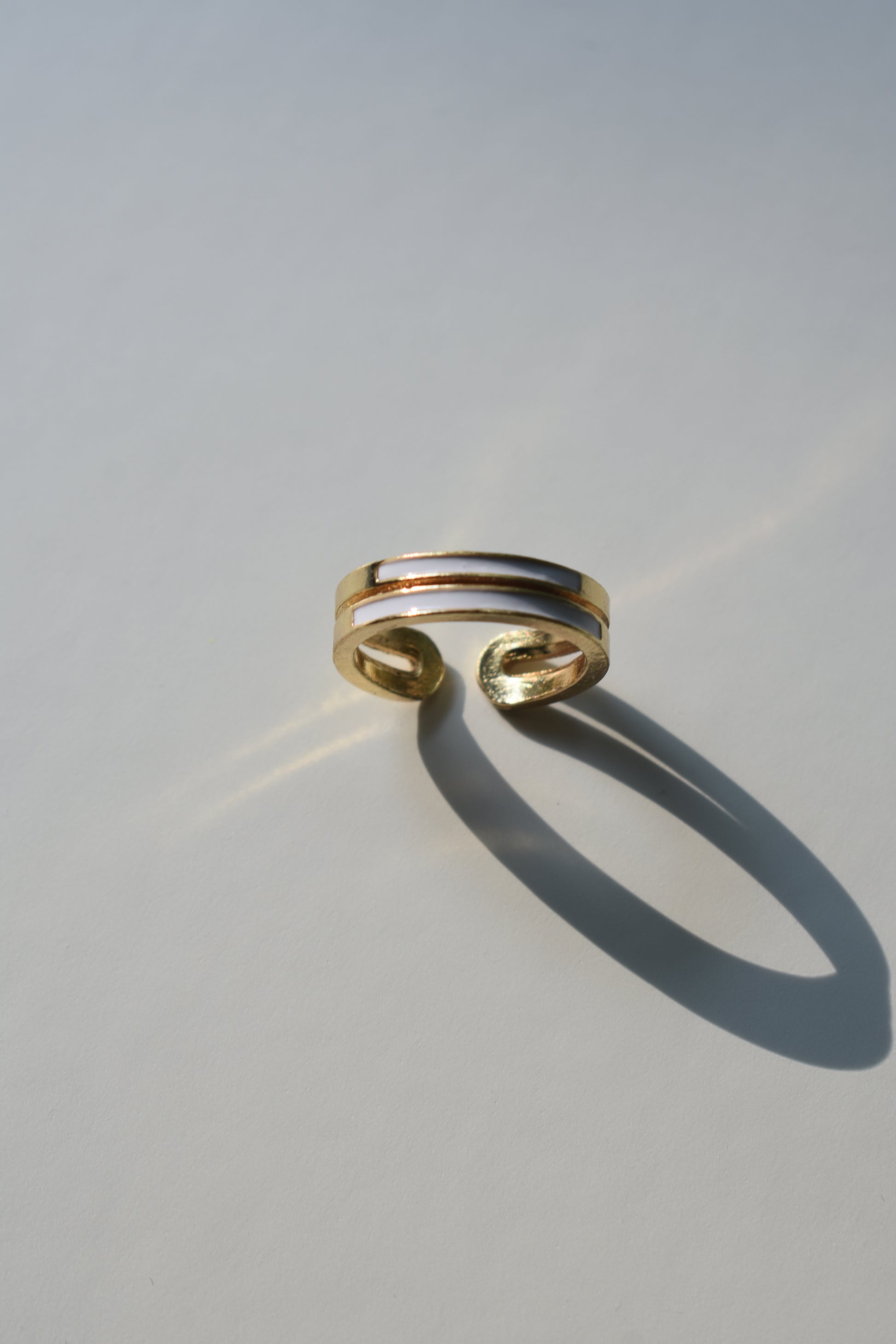 Rimmed White Ring