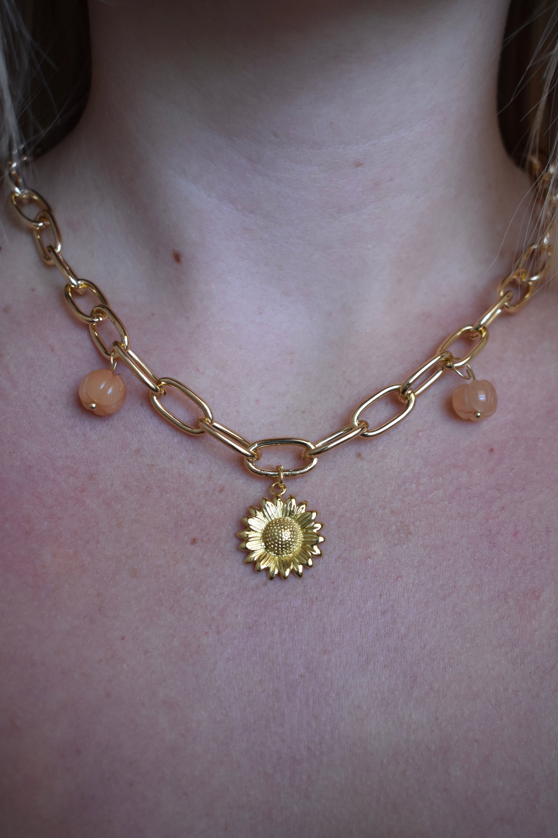 Sunflower & Pumpkins Charmed Necklace