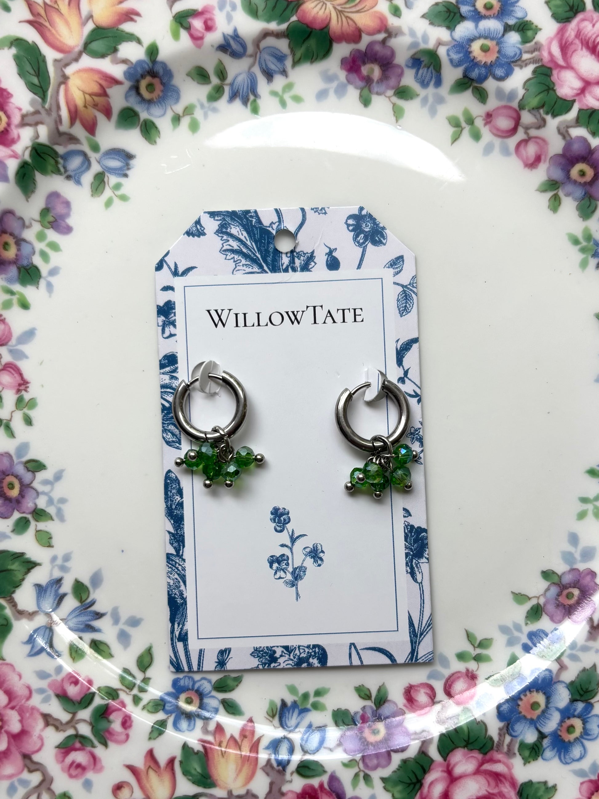 Green & Silver Earrings