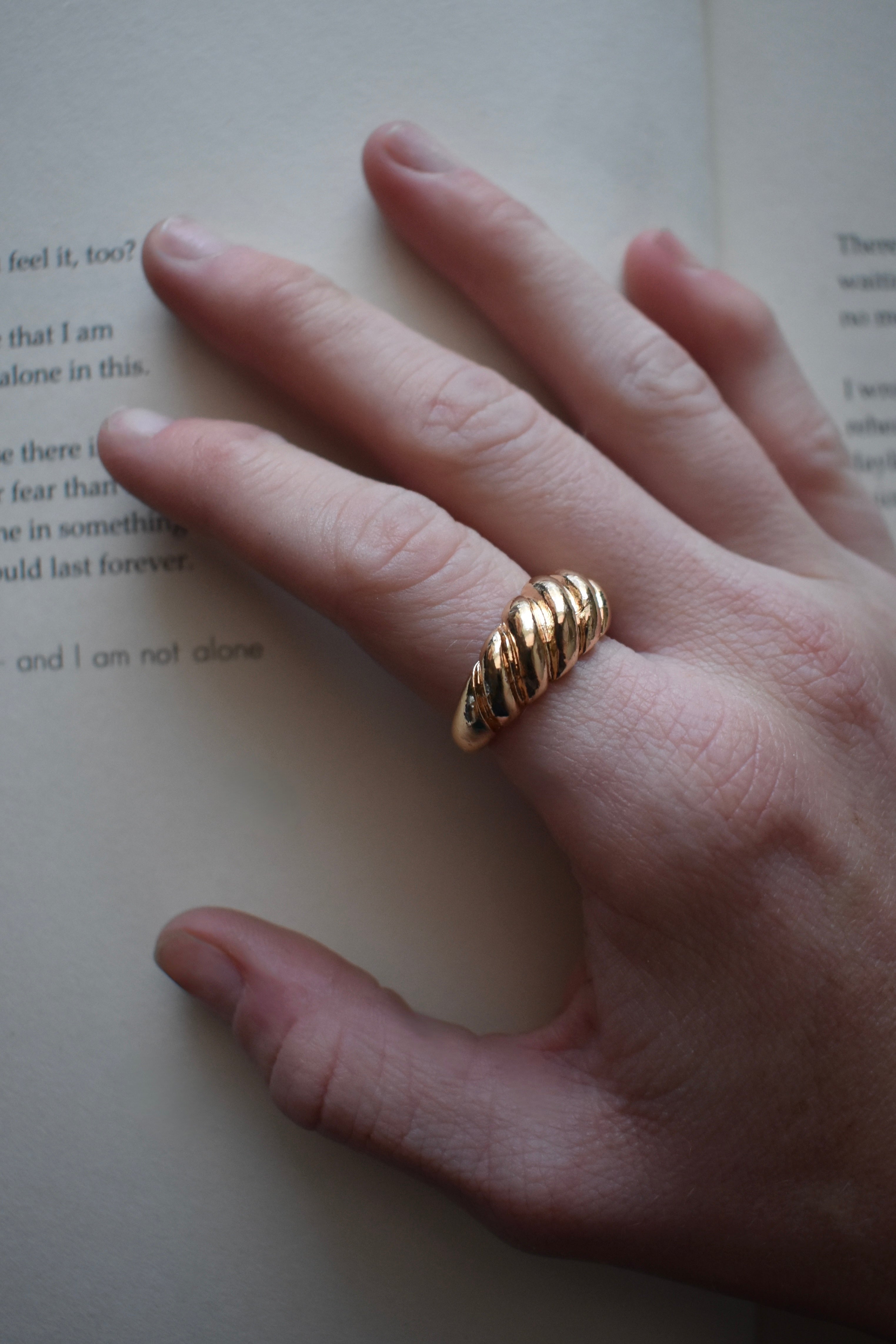 Gold Croissant Ring