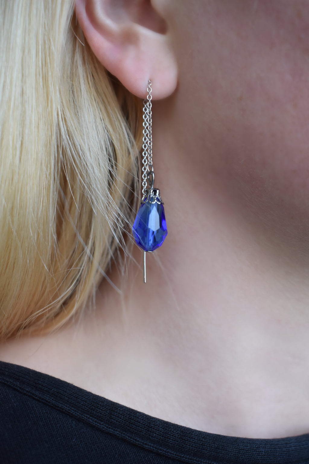 Blue Teardrop Earrings