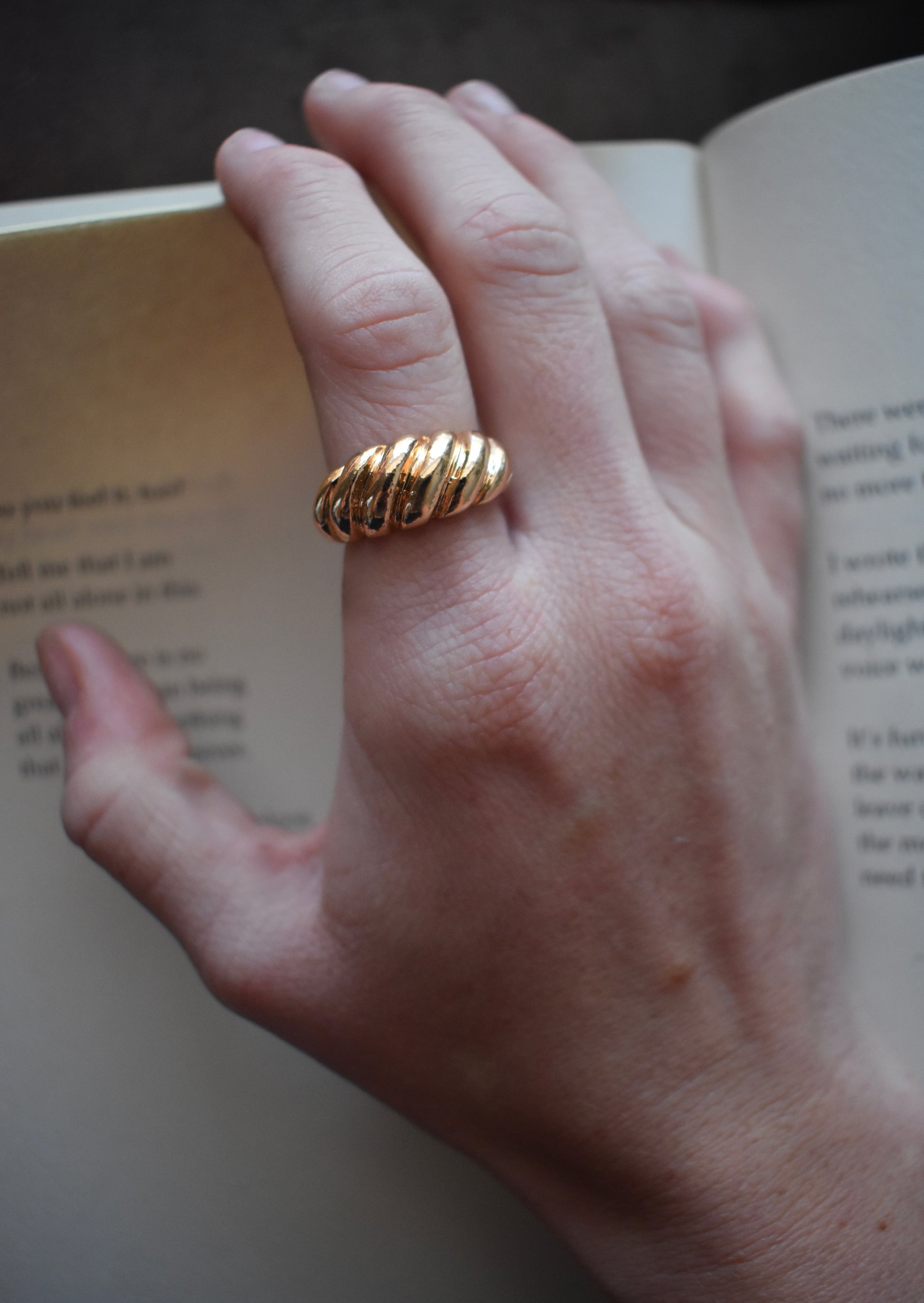 Gold Croissant Ring