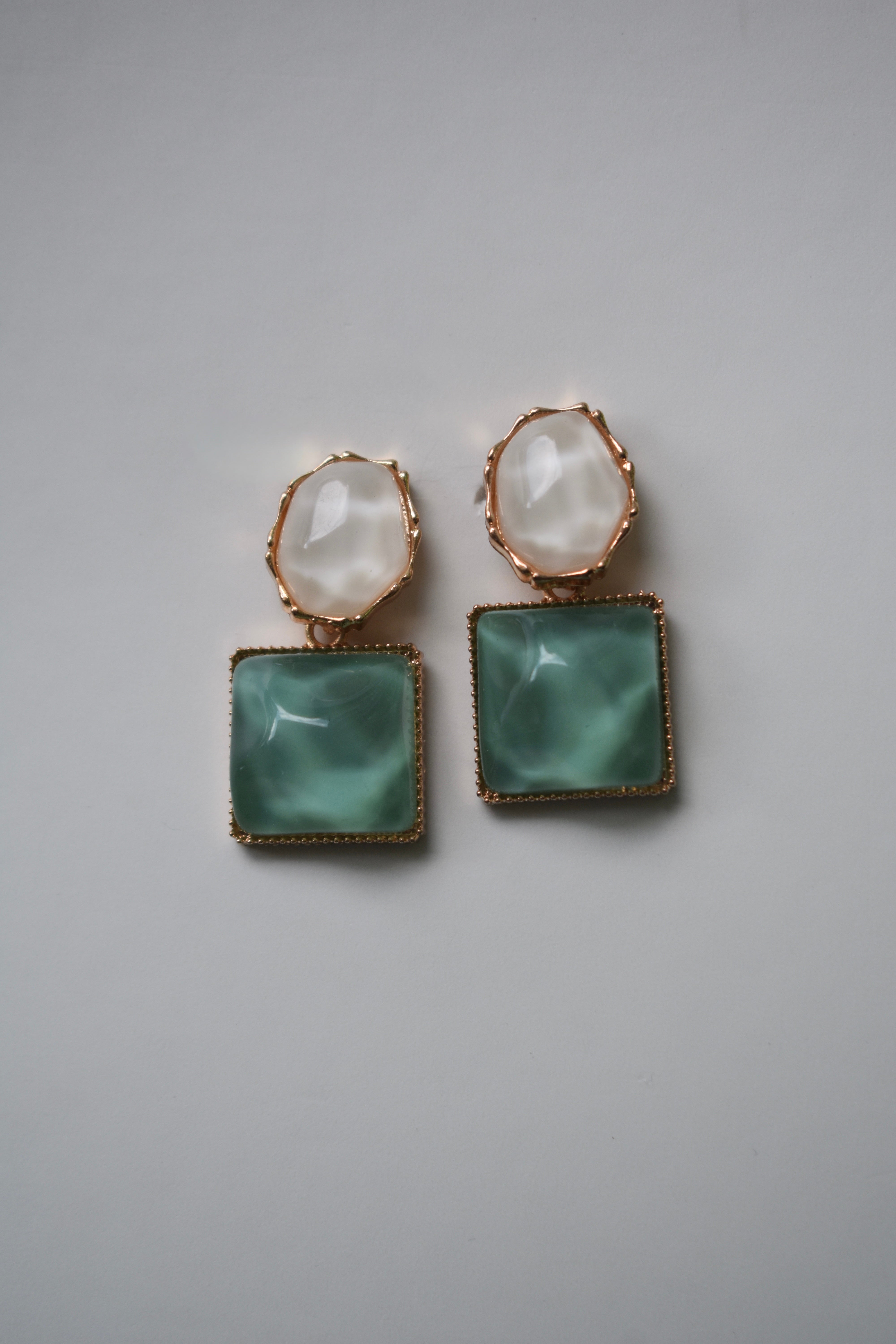 Polished Summer Ocean Earrings