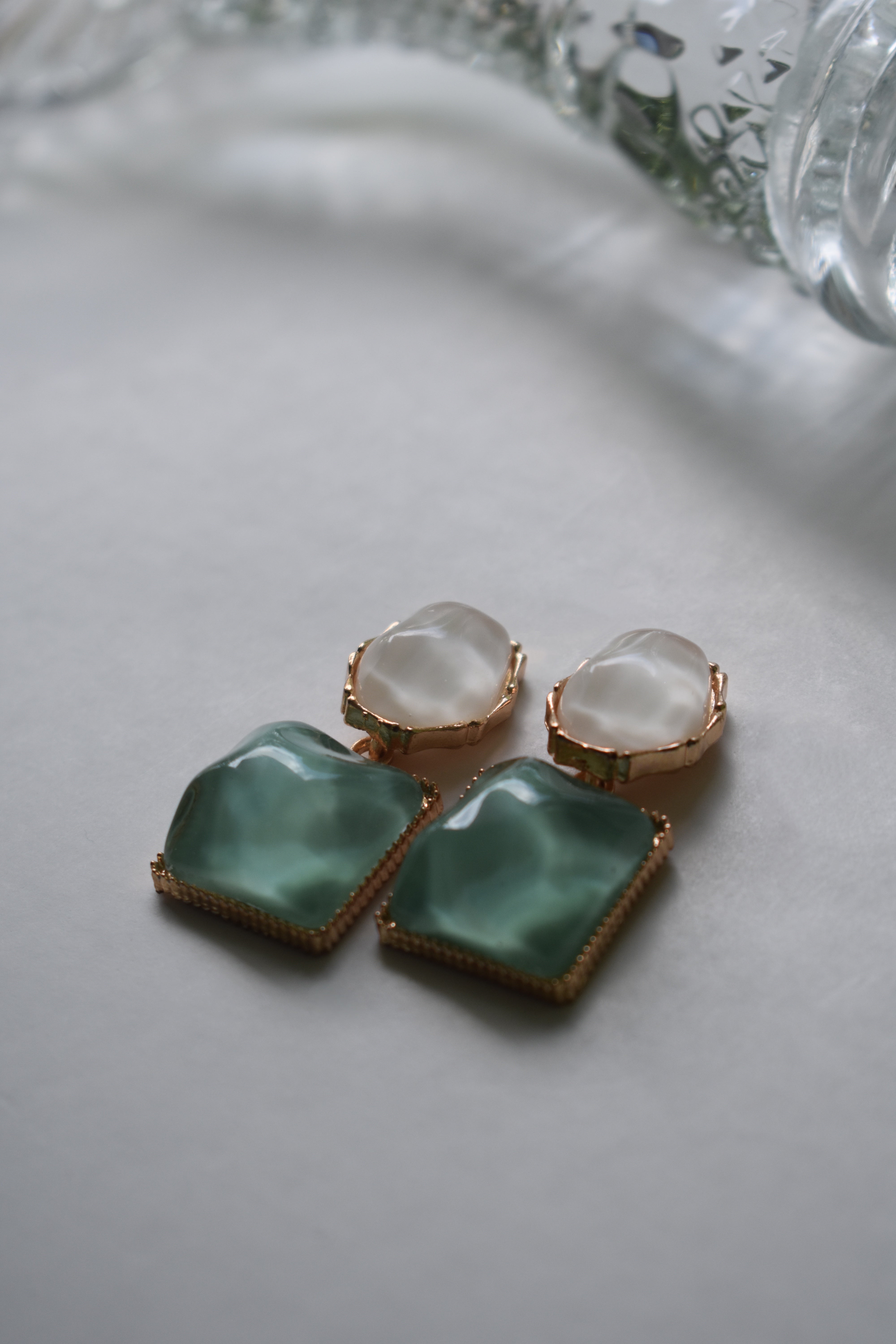 Polished Summer Ocean Earrings