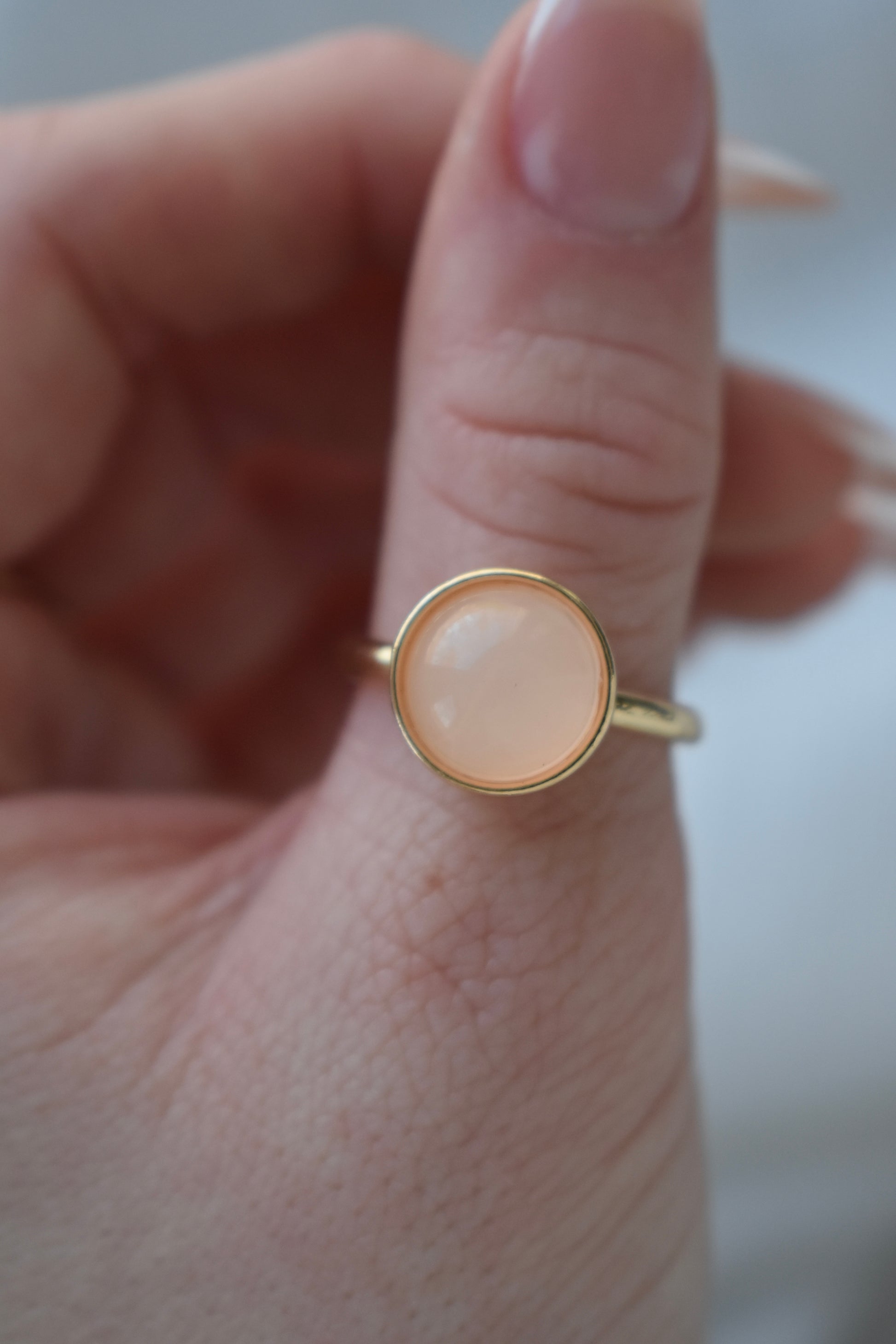 Peach Pendant Ring