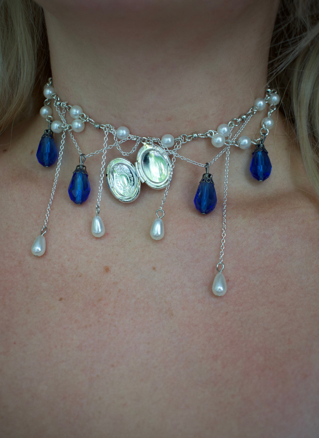 Blue TearDrop Tiered Necklace {Limited Addition}