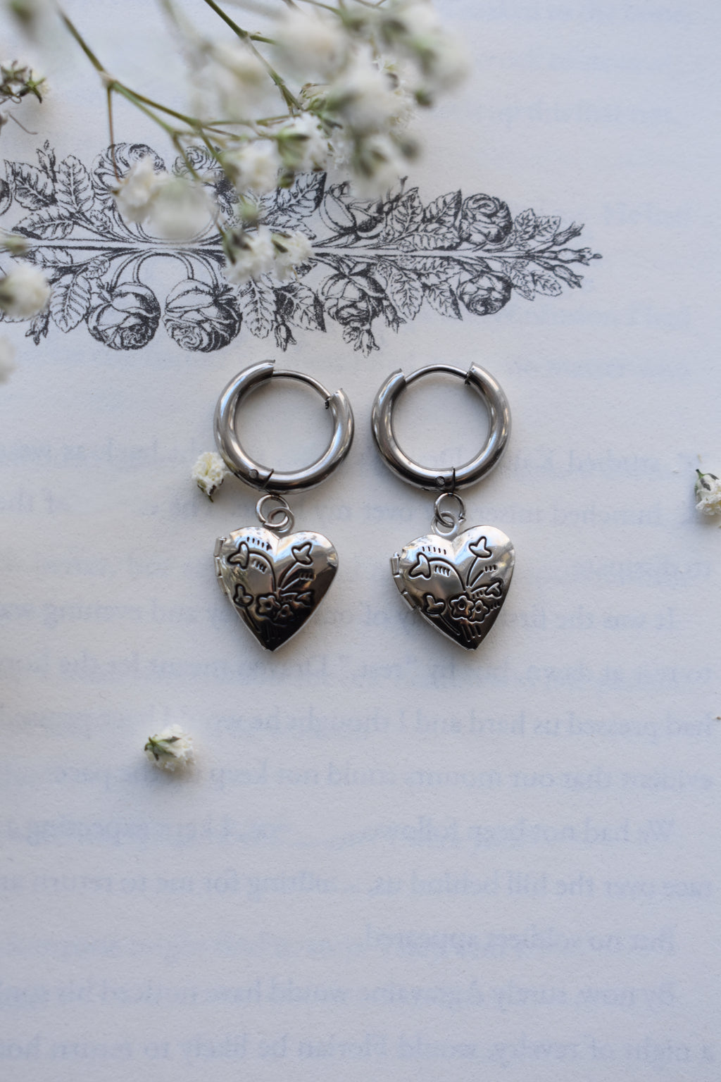 Silver Lining Locket Huggies