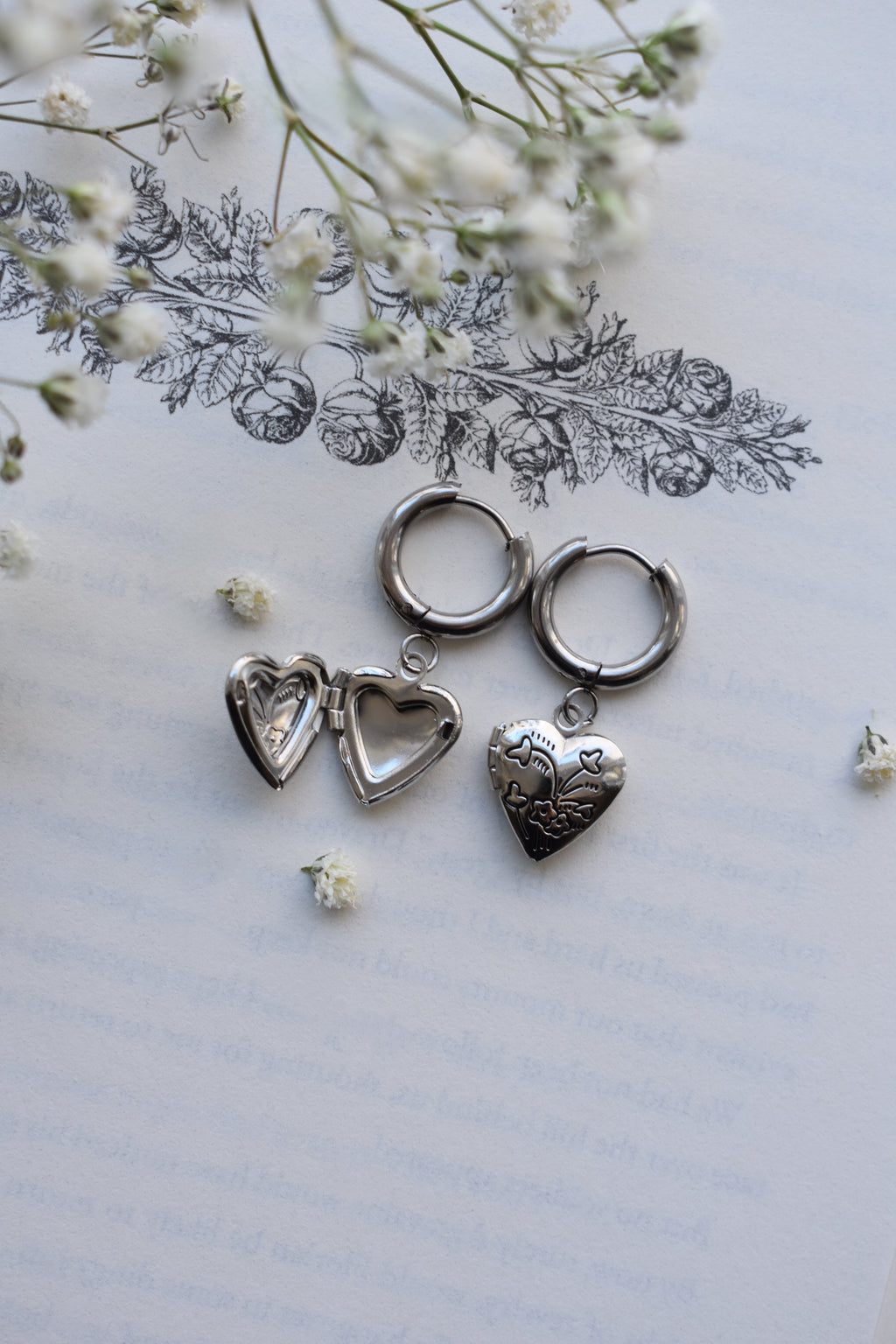 Silver Lining Locket Huggies