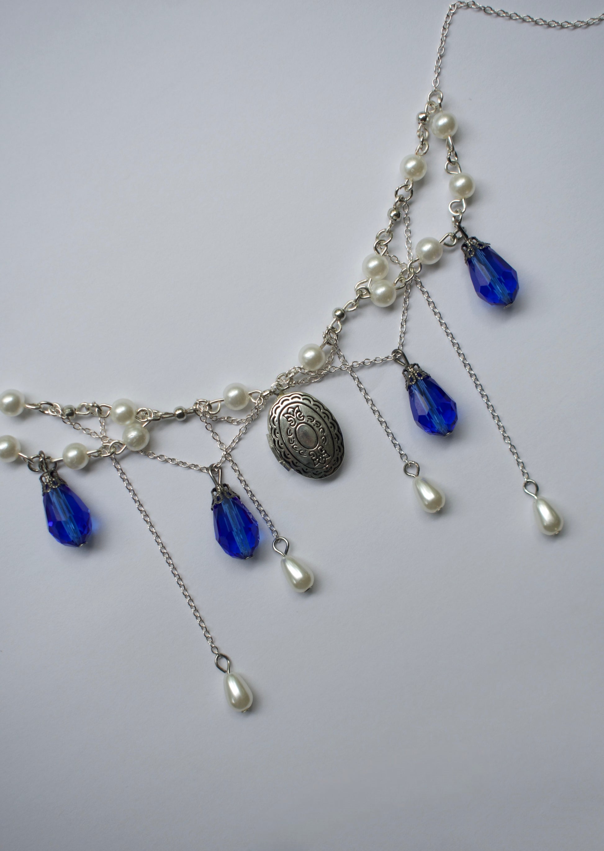 Blue TearDrop Tiered Necklace {Limited Addition}