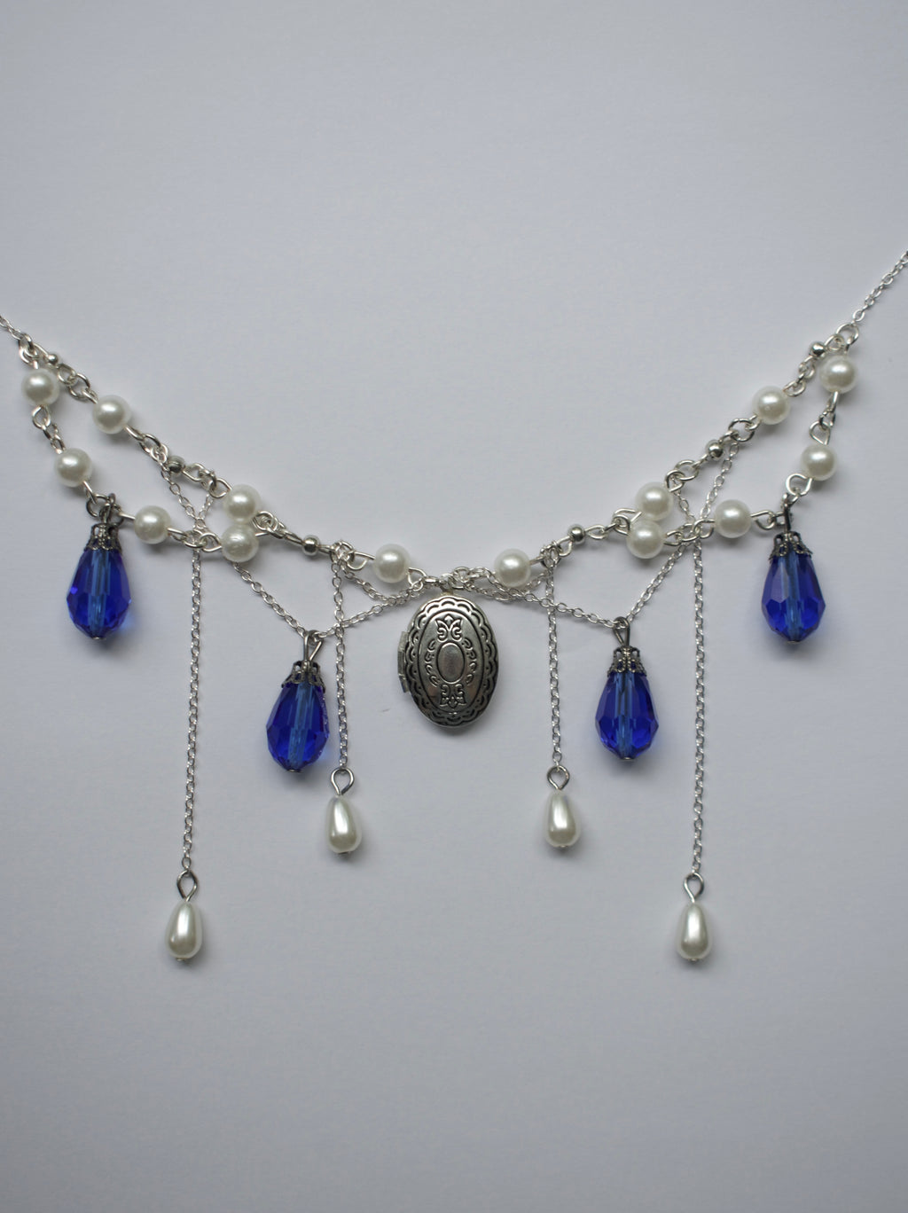 Blue TearDrop Tiered Necklace {Limited Addition}