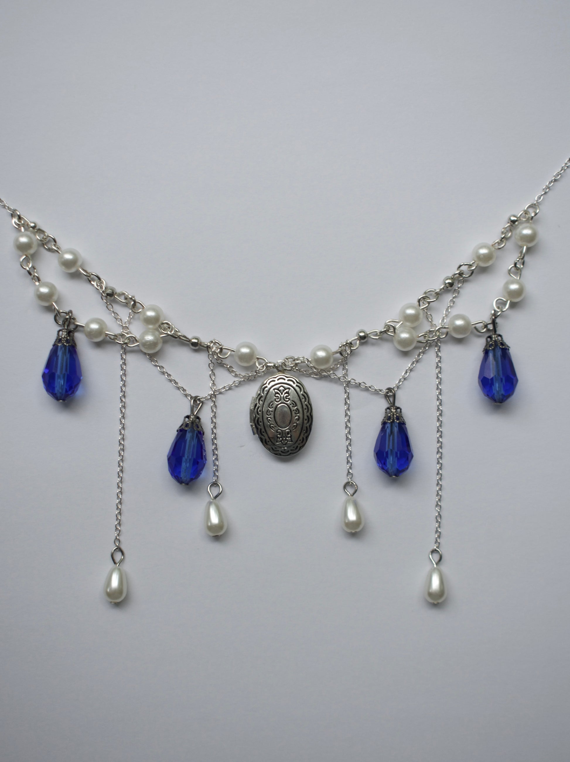Blue TearDrop Tiered Necklace {Limited Addition}