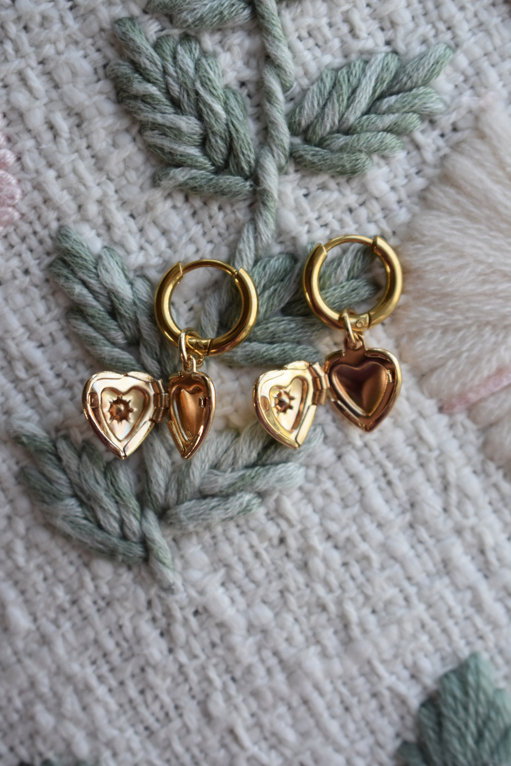 Heart Lockets & Pearls Earrings