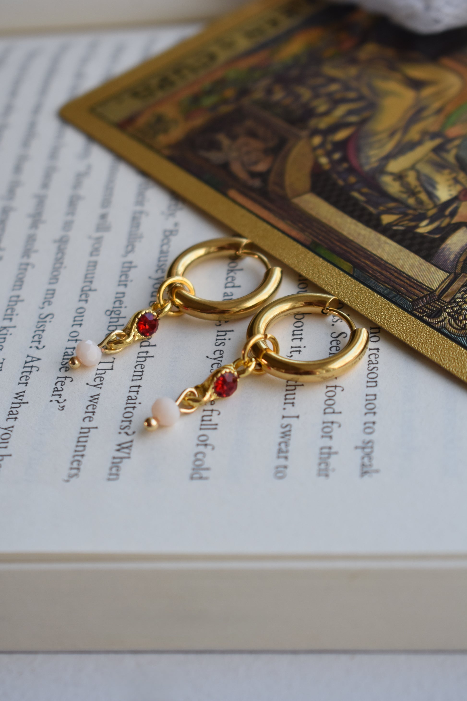 Rosy Ruby Earrings