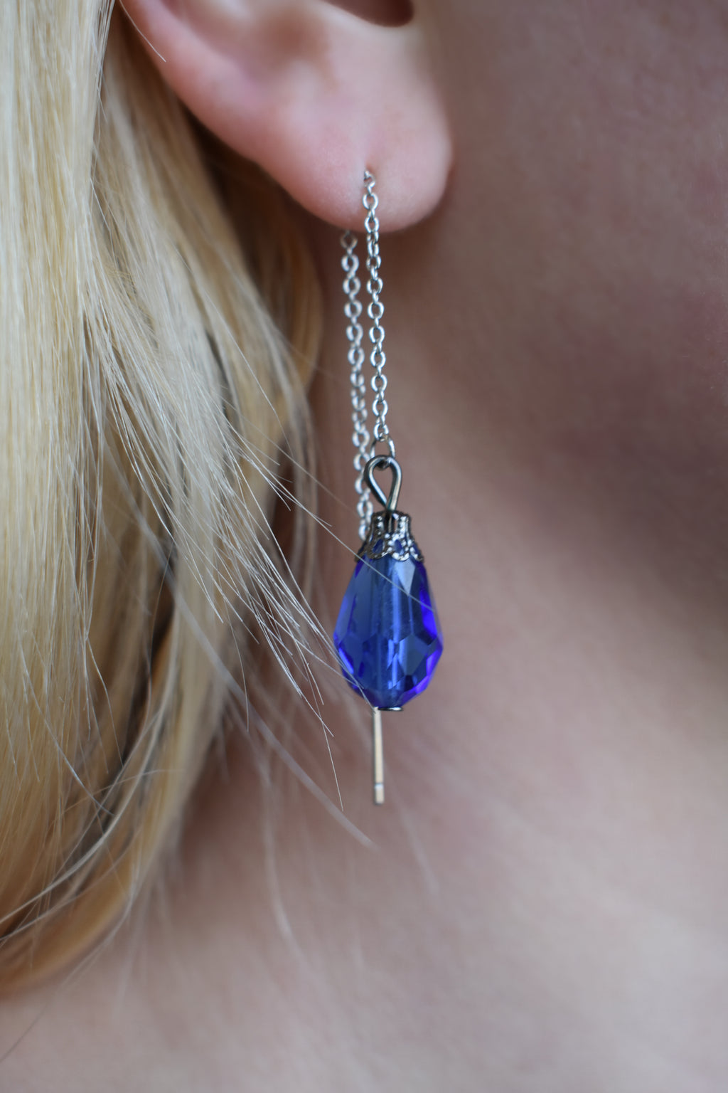 Blue Teardrop Earrings