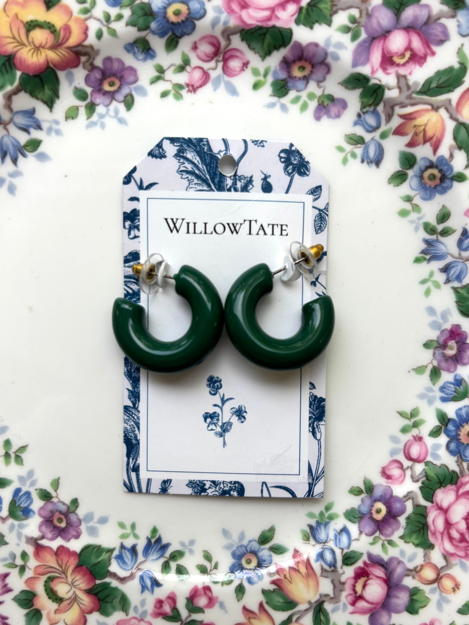 Chunky Green Earrings