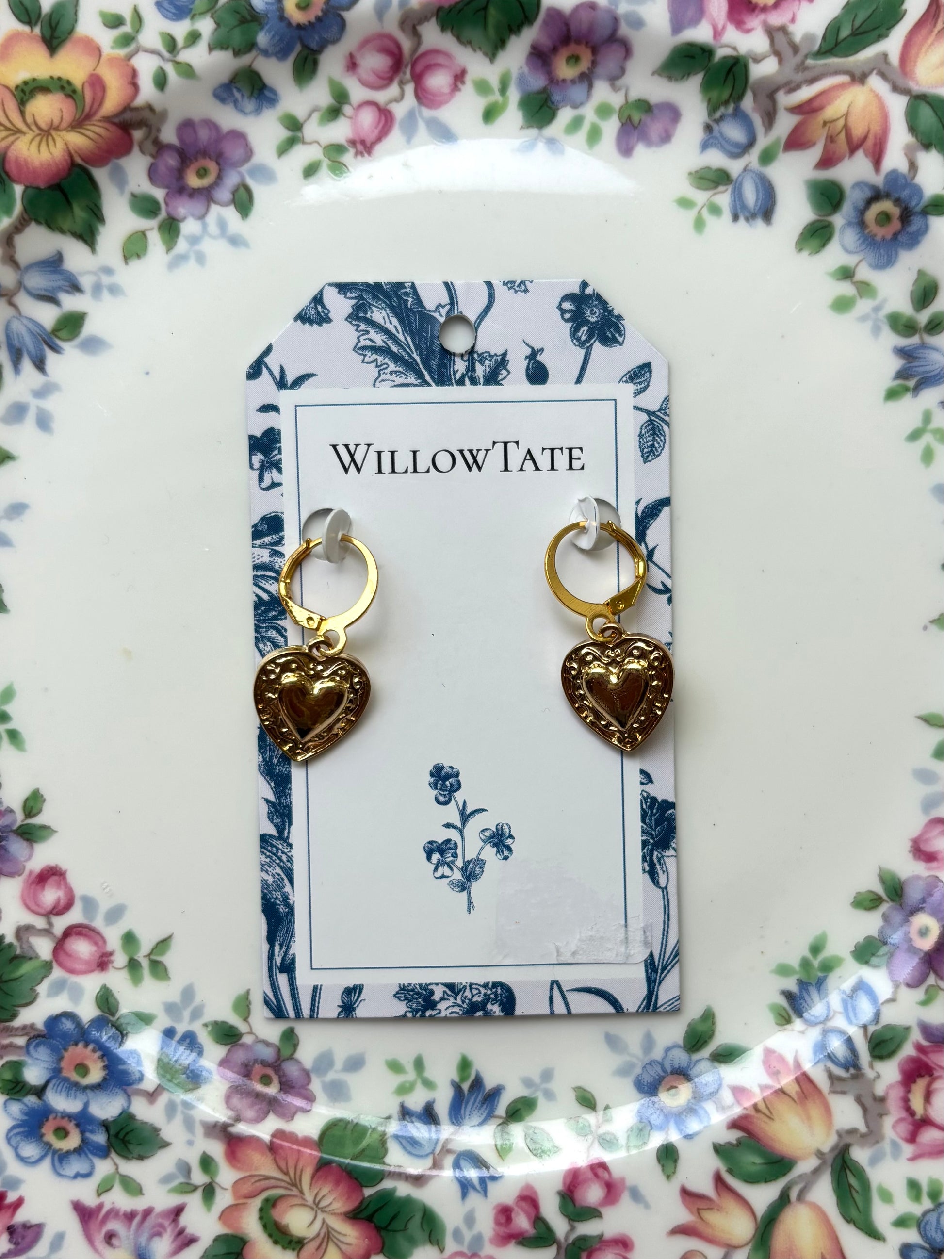 Gold Heart Earrings