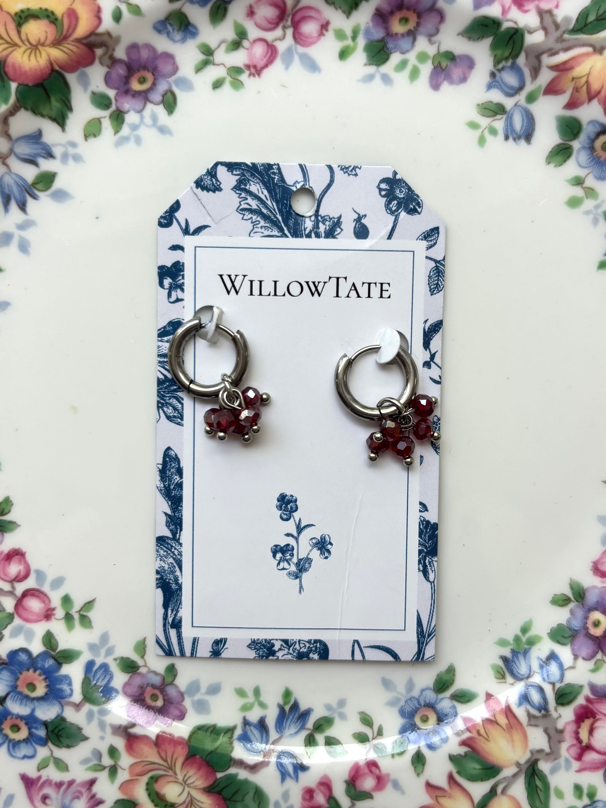 Red & Silver Earrings