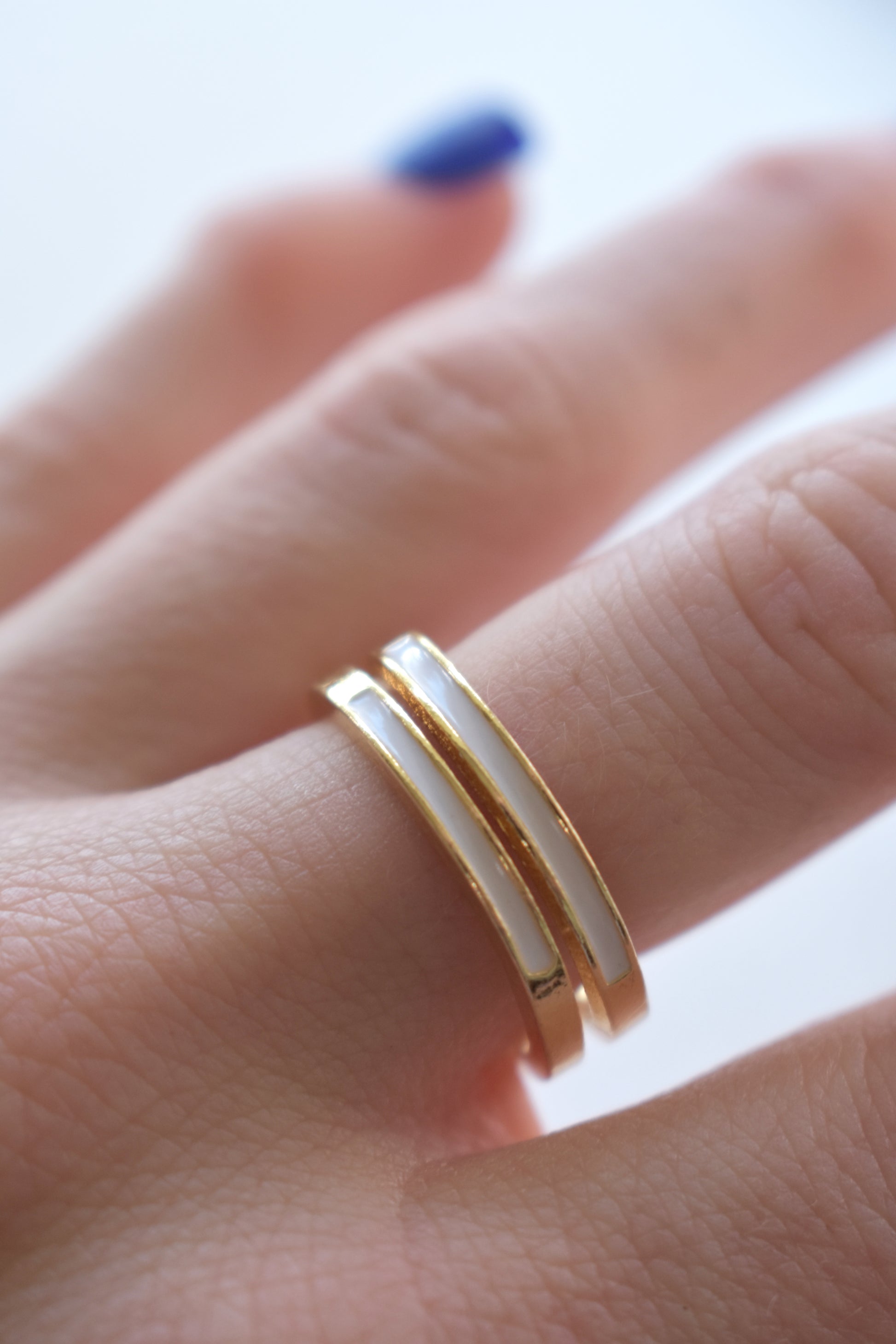 Rimmed White Ring