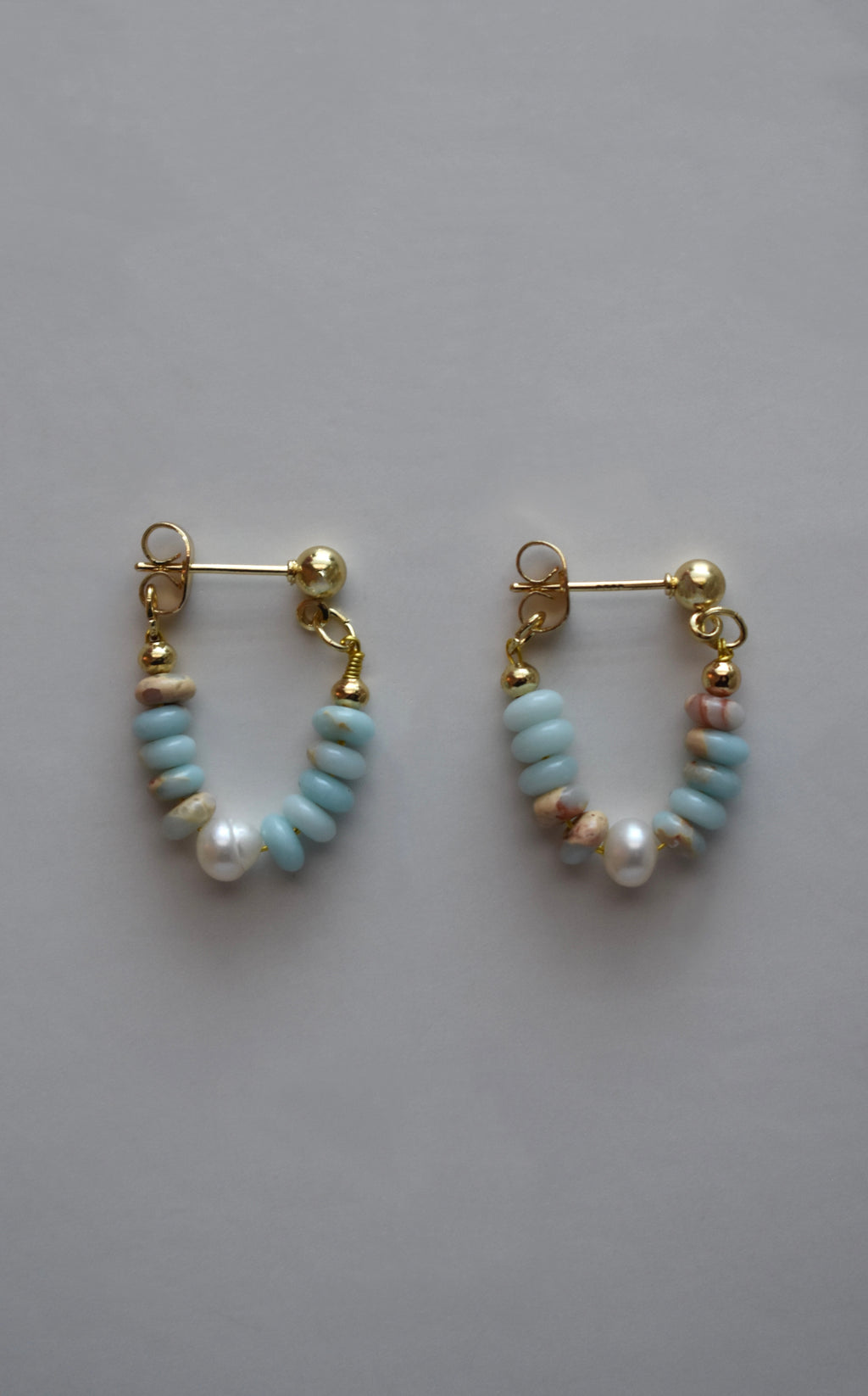 Marble Blue Dangle Earrings