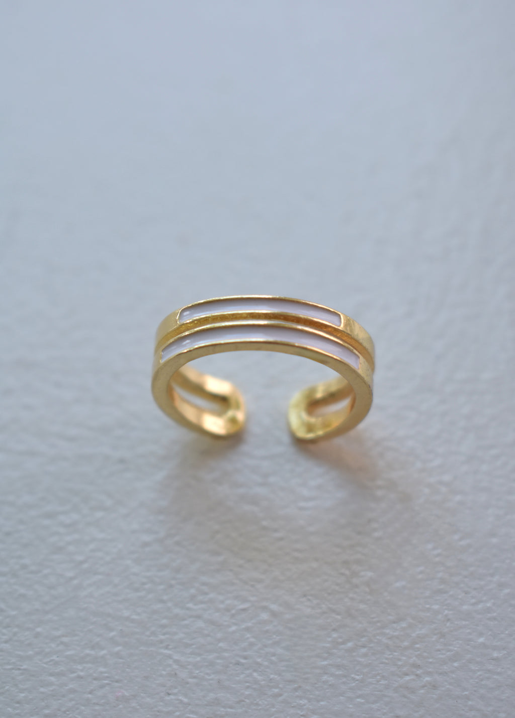 Rimmed White Ring