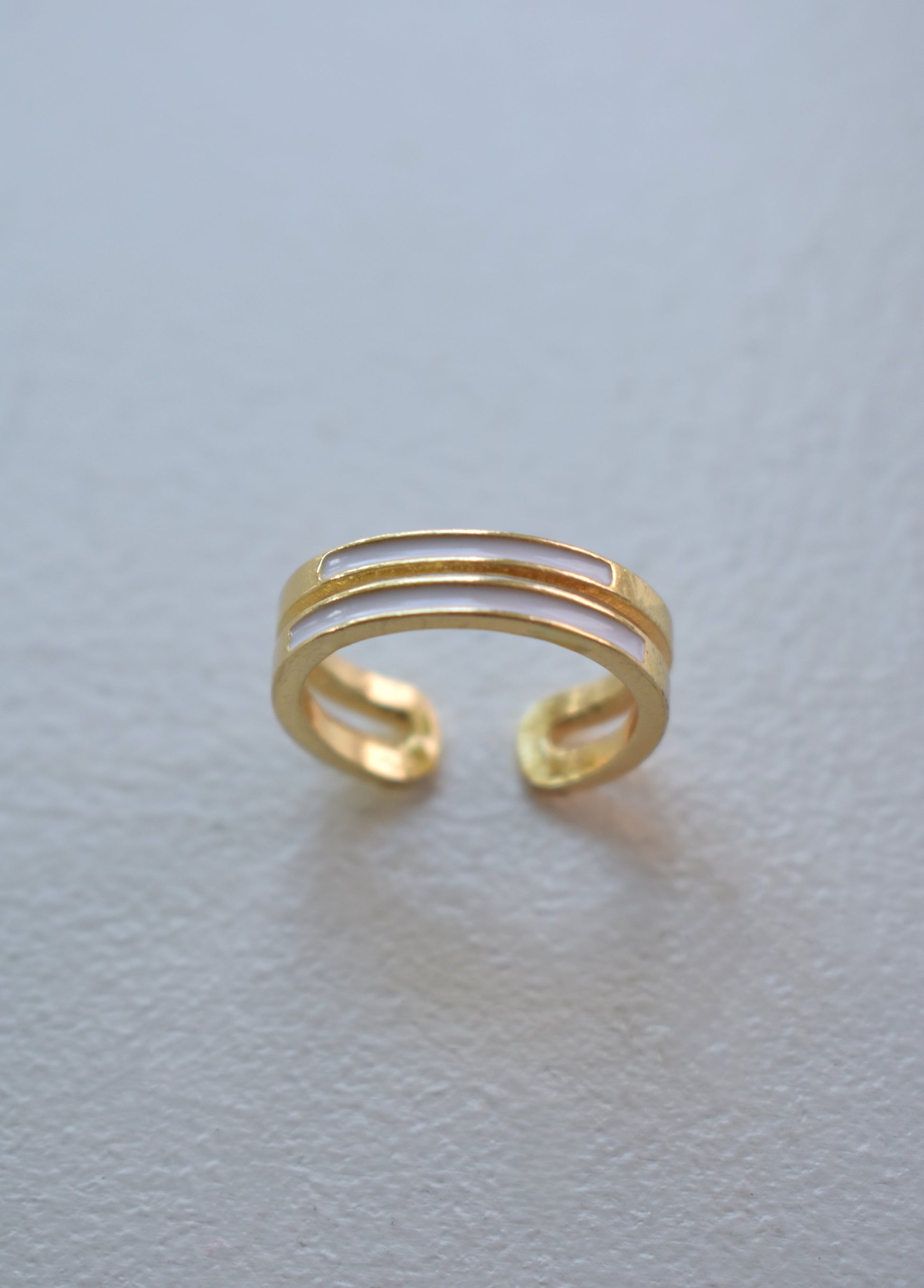 Rimmed White Ring
